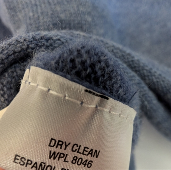 NEW Cashmere Charter Club Luxury Cold Shoulder Sweater Heather Blue. - Picture 9 of 16